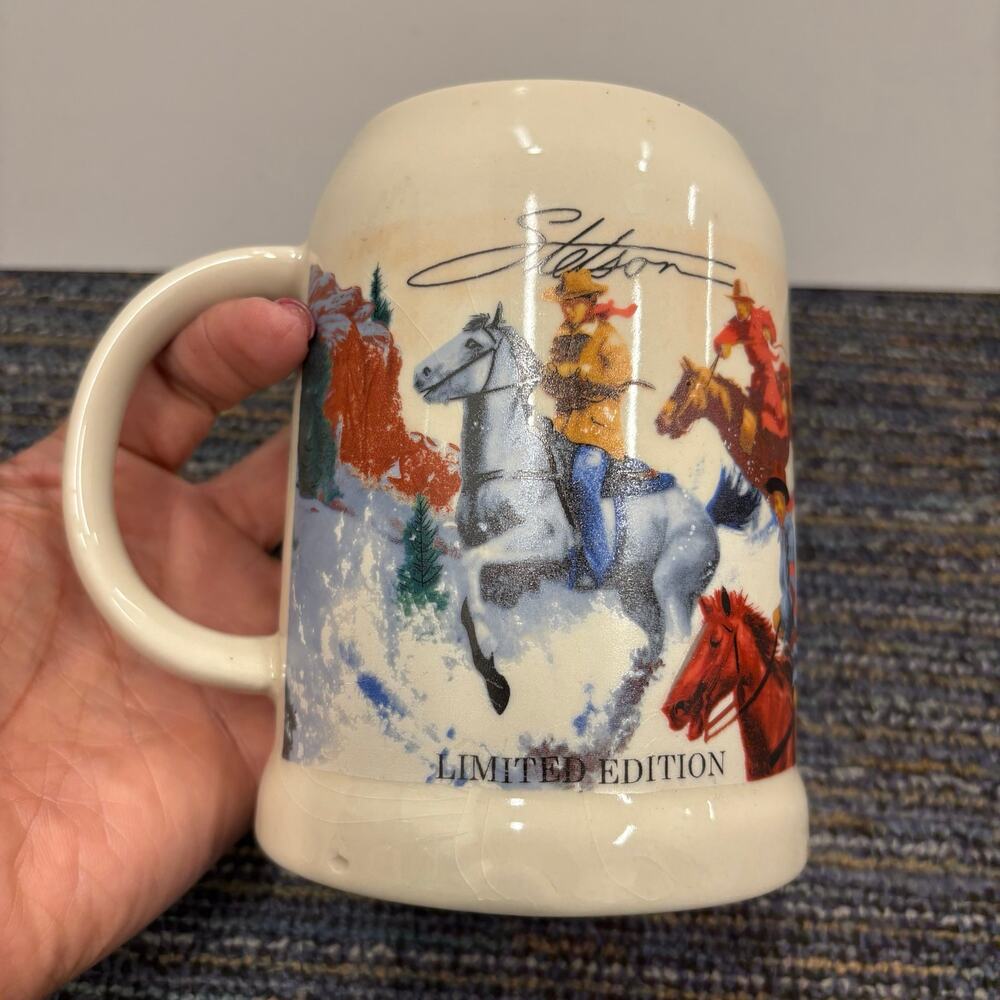 Stetson Limited Edition Western Cowboy Horse Mug Ceramic Cup Rockabilly Farm